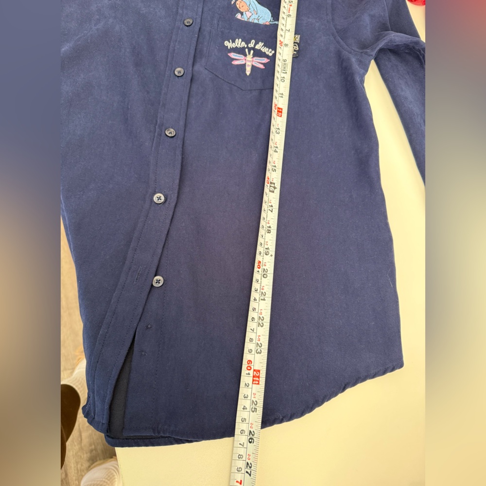 Vintage Disney Eeyore Embroidered Button-Up Shirt Size Small - Picture 10 of 11